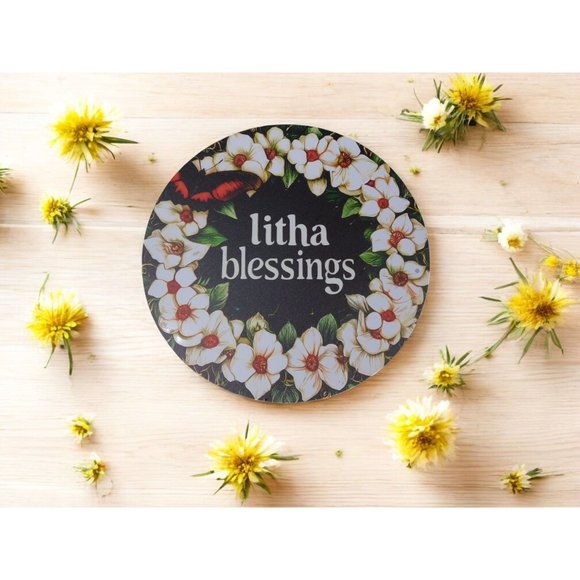 Litha Blessings Metal Tin Sign 8x8 Pagan Summer Solstice Decor - Picture 3 of 11